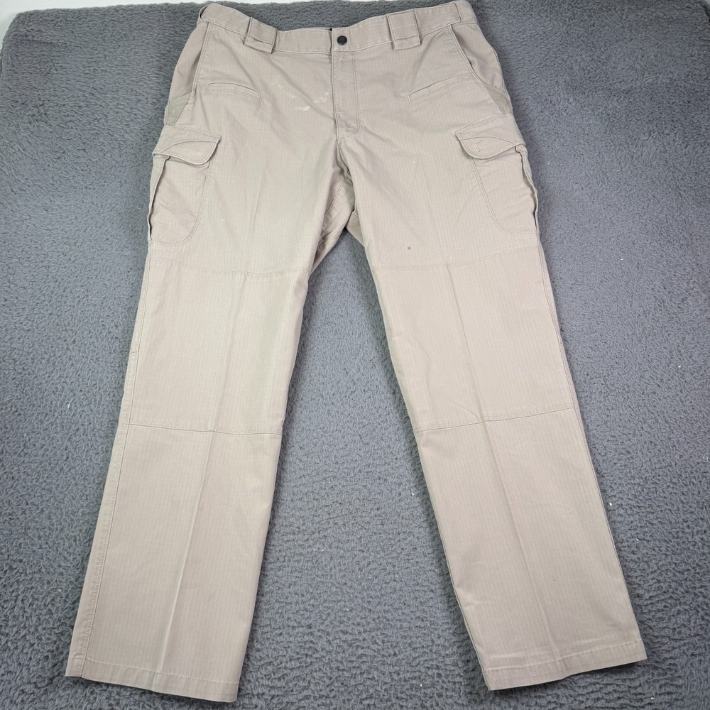 5.11 Tactical Stryke Cargo Pants Mens 38x32 Beige 74369 Flex-Tac 2-Way Stretch